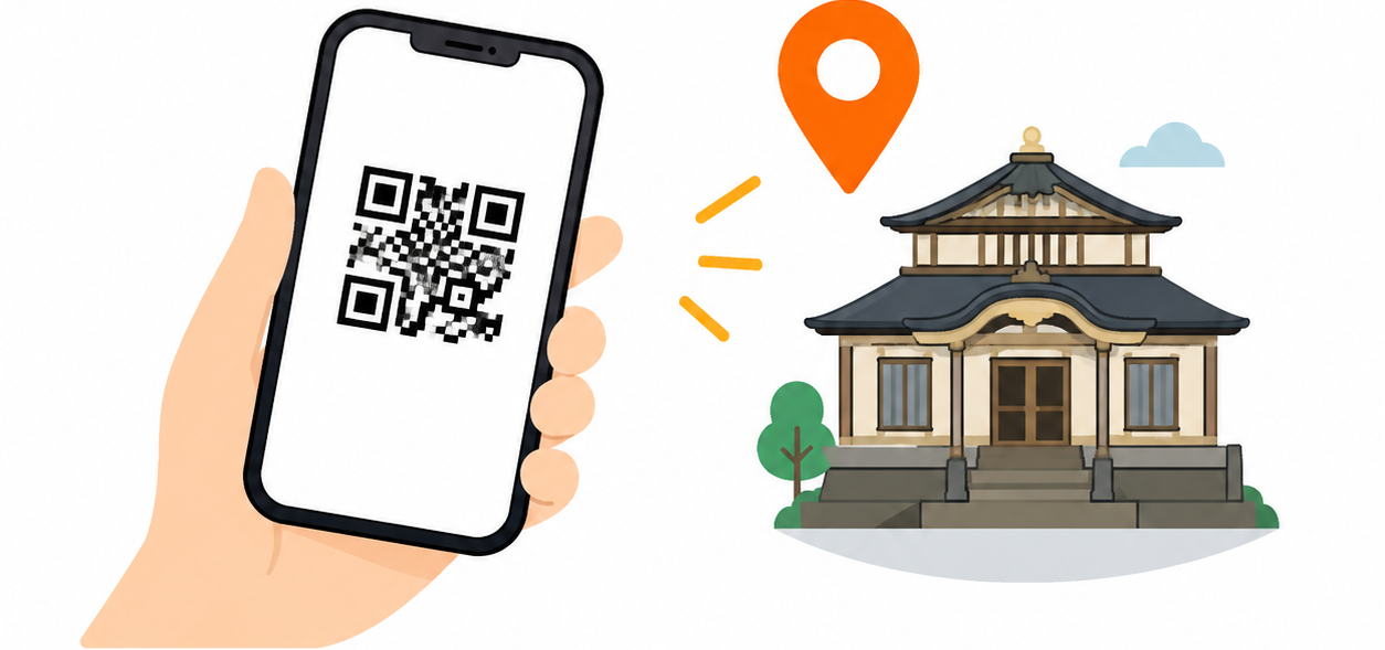 スポットをめぐるのイメージイラスト